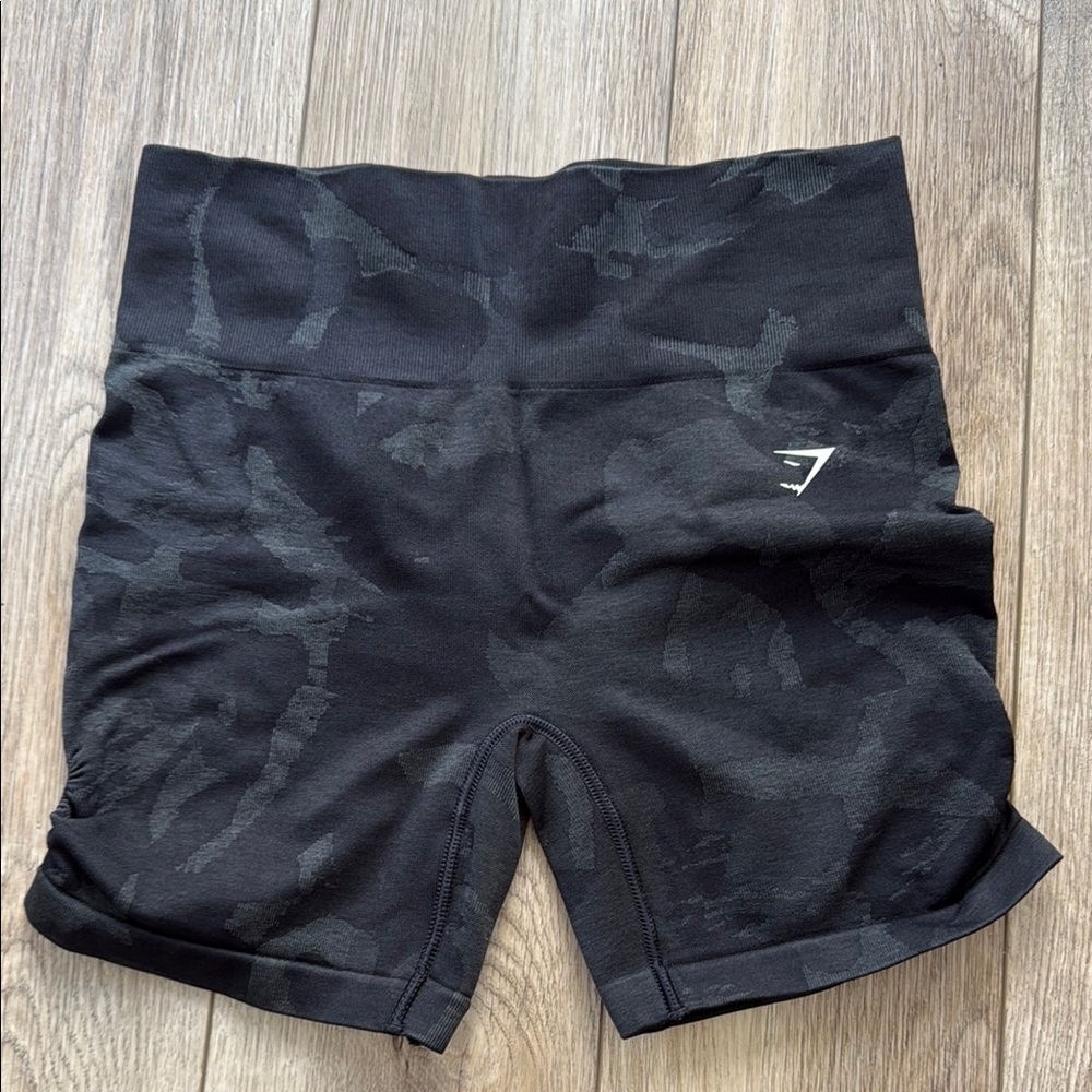Gymshark Black Camo Bike Shorts